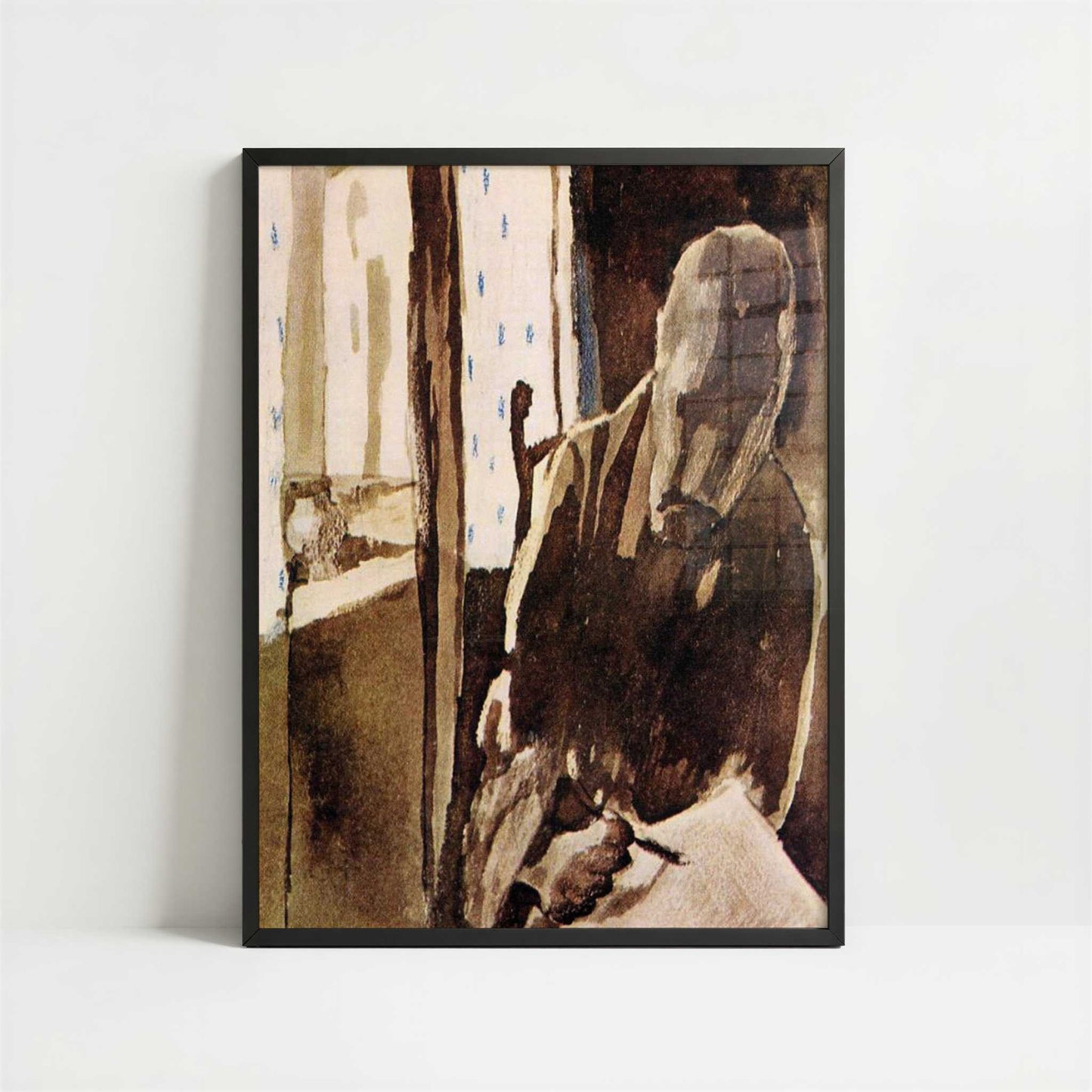 The Artist at the Window (1909) by Paul Klee – Art Print - Art print in black frame