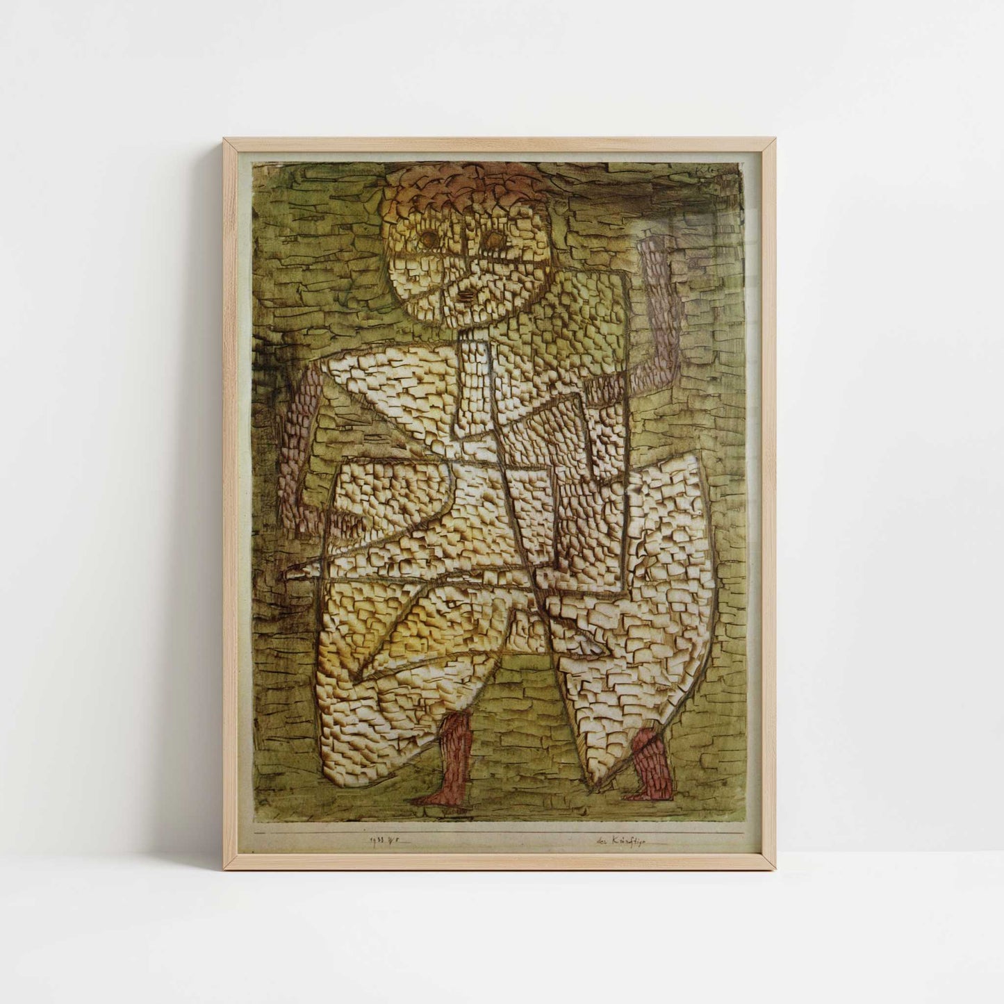 The Future Man (1933) by Paul Klee – Art Print - Art print in oak frame