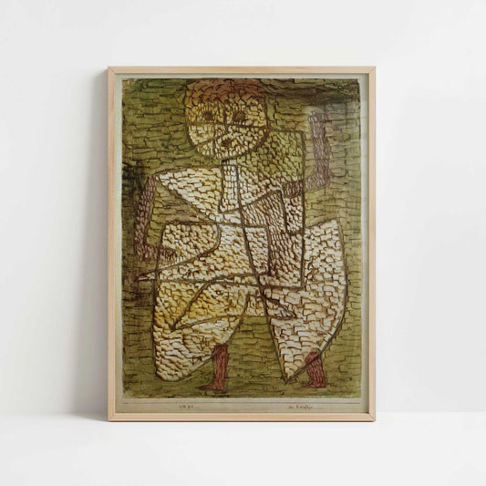 The Future Man (1933) by Paul Klee – Art Print - Art print in oak frame