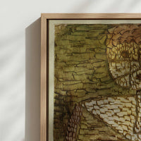 Framed Canvas - Close-up detail and texture of the framed canvas