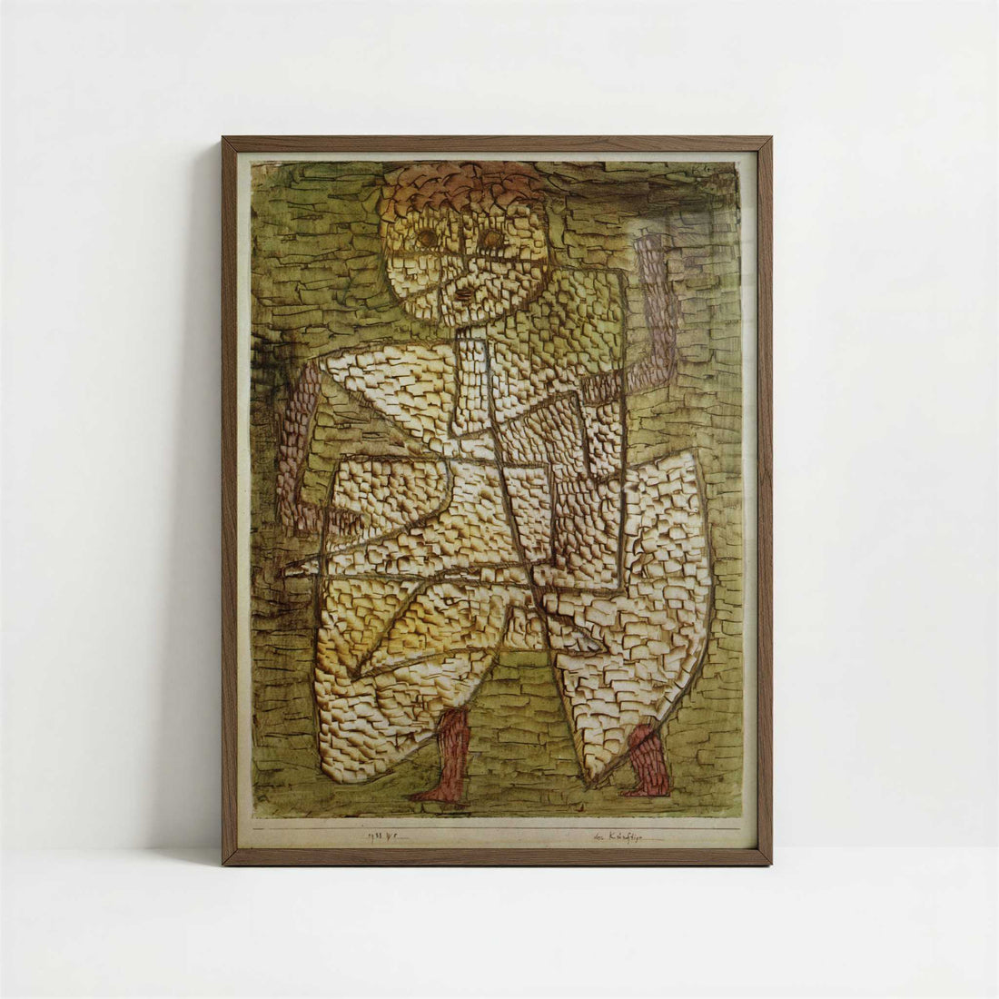 The Future Man (1933) by Paul Klee – Art Print - Art print in dark wood frame