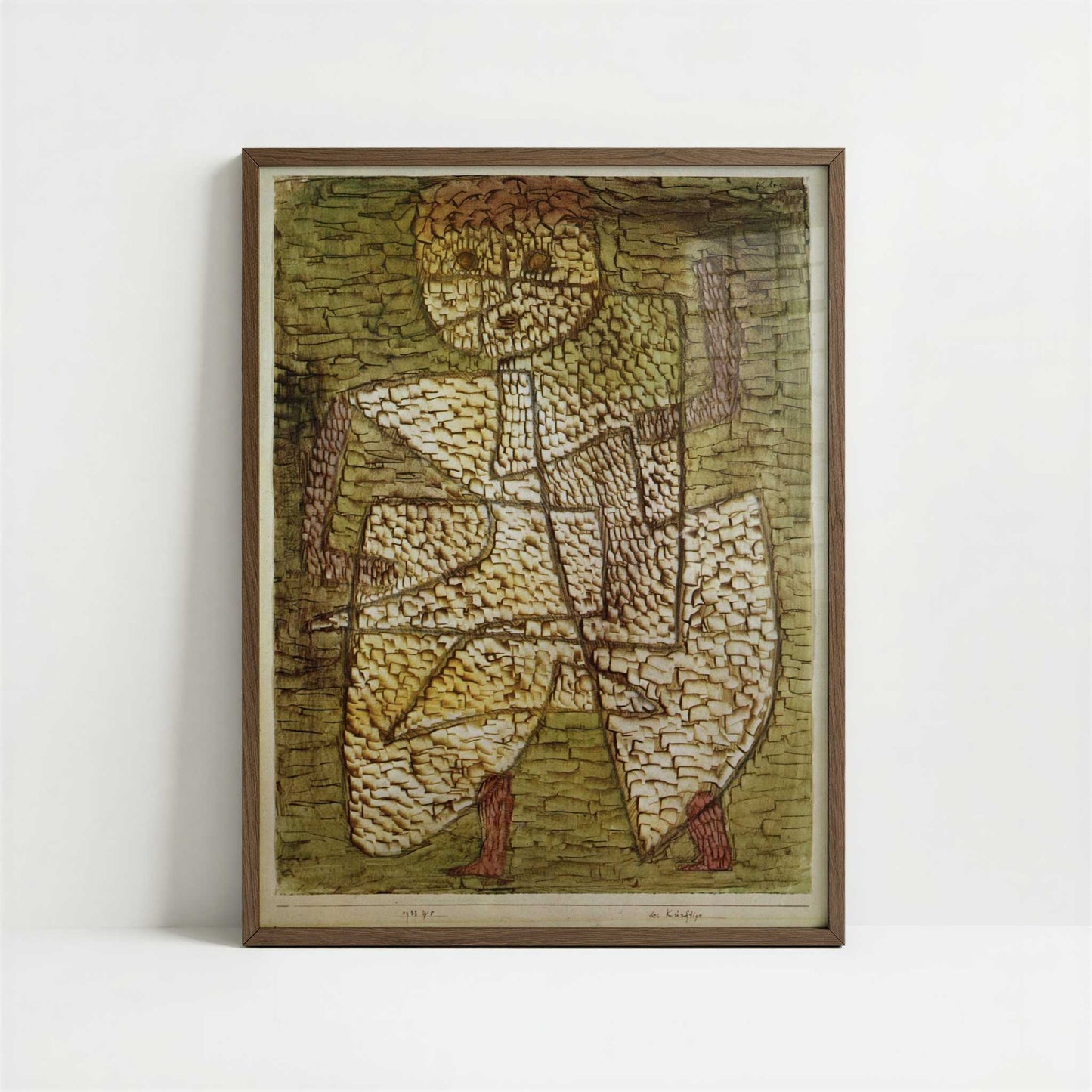 The Future Man (1933) by Paul Klee – Art Print - Art print in dark wood frame