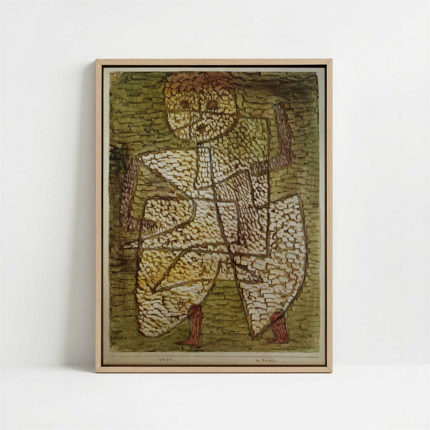 Framed Canvas - Framed canvas in oak color frame