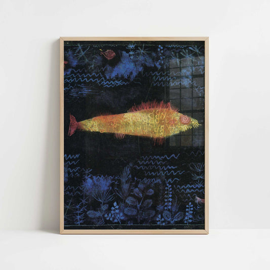 The Goldfish (1925) by Paul Klee – Art Print - Art print in oak frame