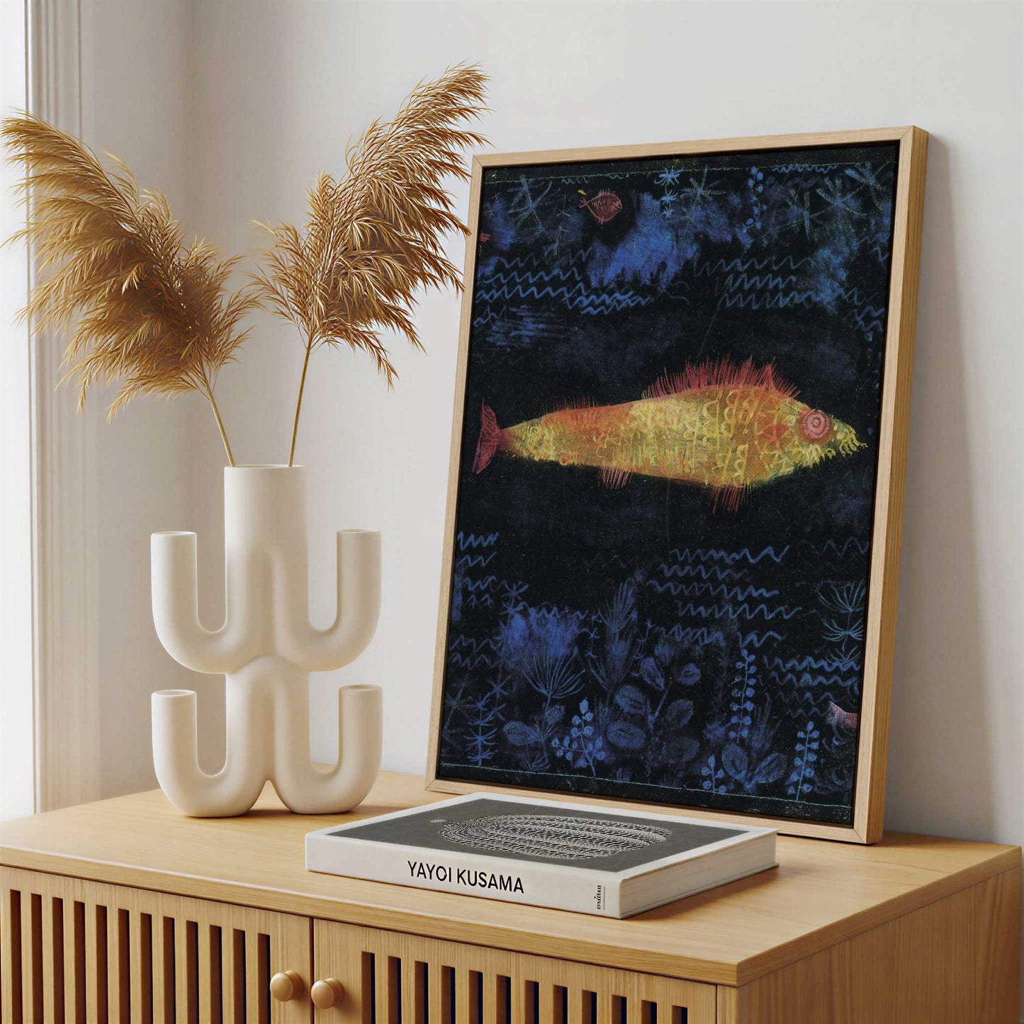 Framed Canvas - Framed canvas in a stylish interior setting