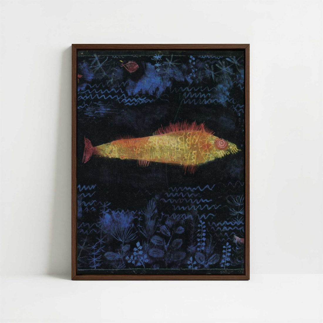 Framed Canvas - Framed canvas in dark wood color frame