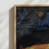 Framed Canvas - Close-up detail and texture of the framed canvas