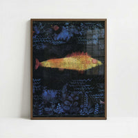 The Goldfish (1925) by Paul Klee – Art Print - Art print in dark wood frame