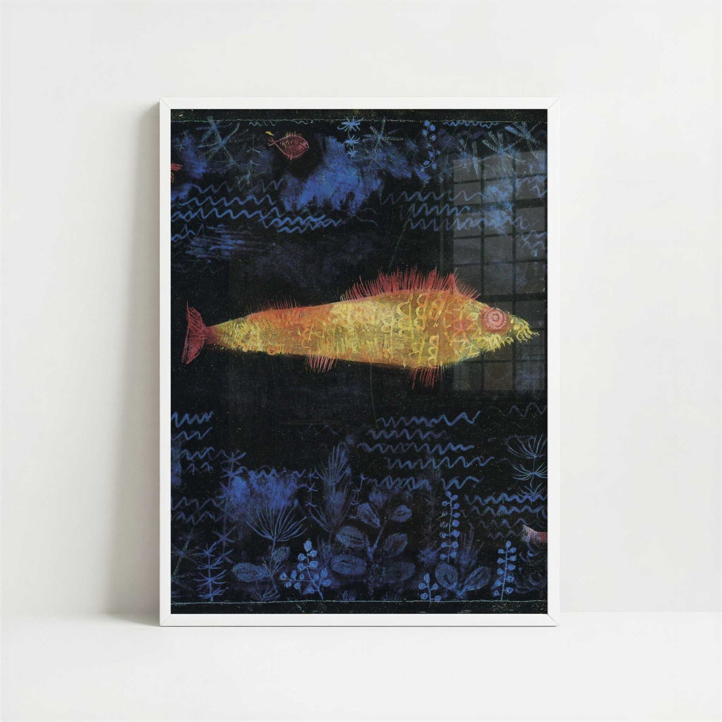 The Goldfish (1925) by Paul Klee – Art Print - Art print in white frame