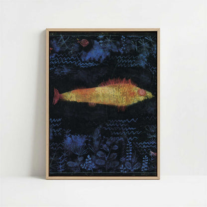 Framed Canvas - Framed canvas in oak color frame