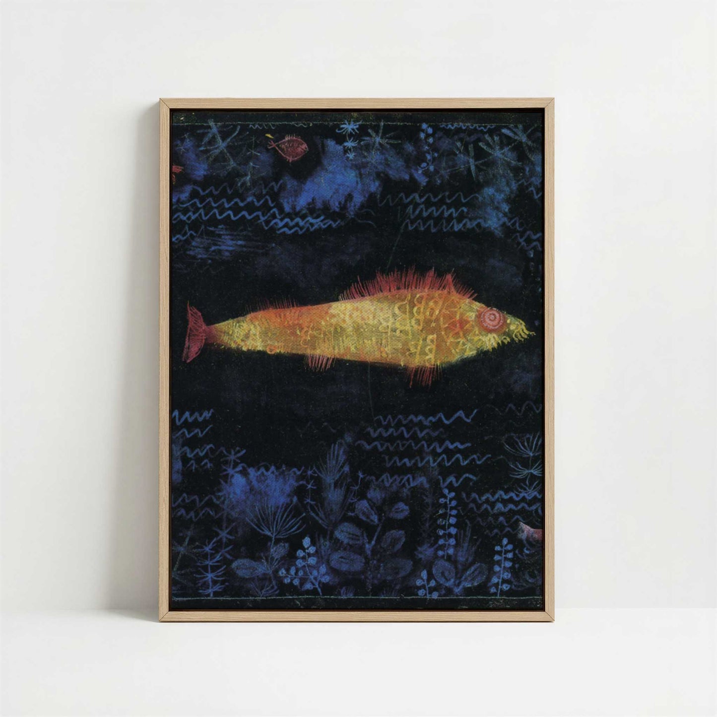 Framed Canvas - Framed canvas in oak color frame