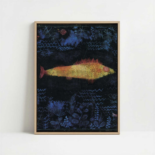 Framed Canvas - Framed canvas in oak color frame
