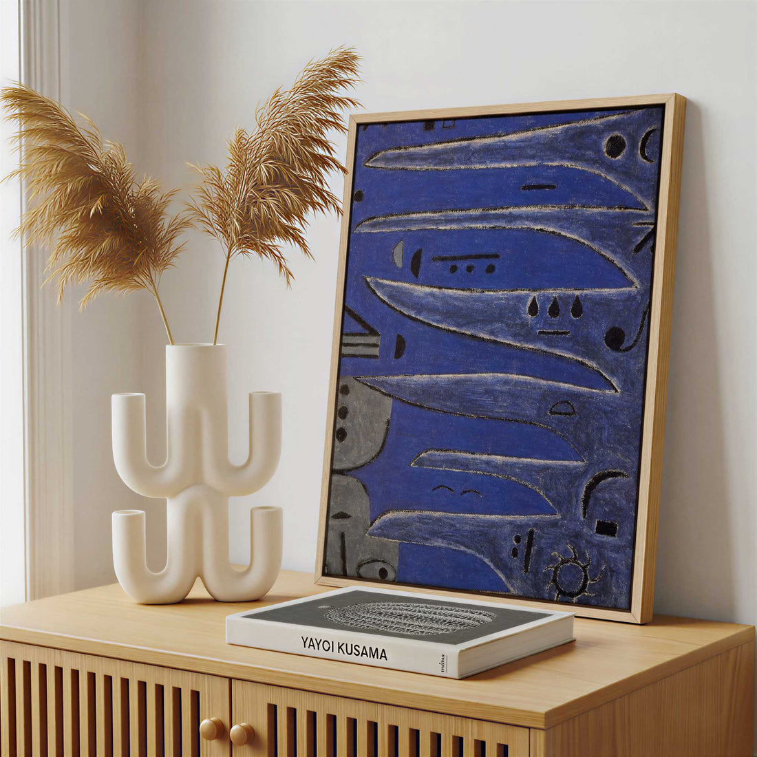 Framed Canvas - Framed canvas in a stylish interior setting
