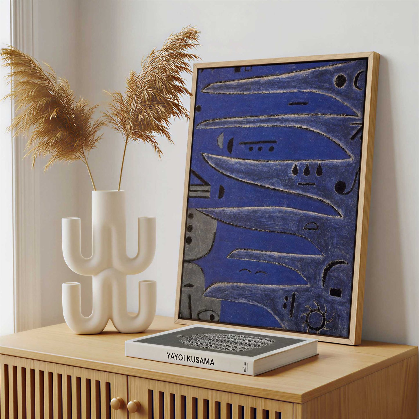 Framed Canvas - Framed canvas in a stylish interior setting