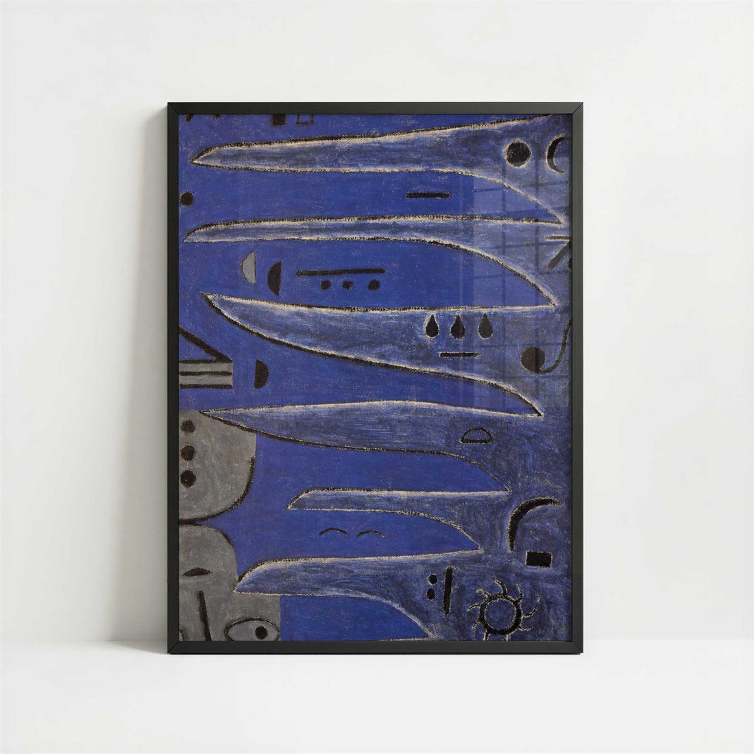 The Grey One & the Coast (1938) by Paul Klee – Art Print - Art print in black frame
