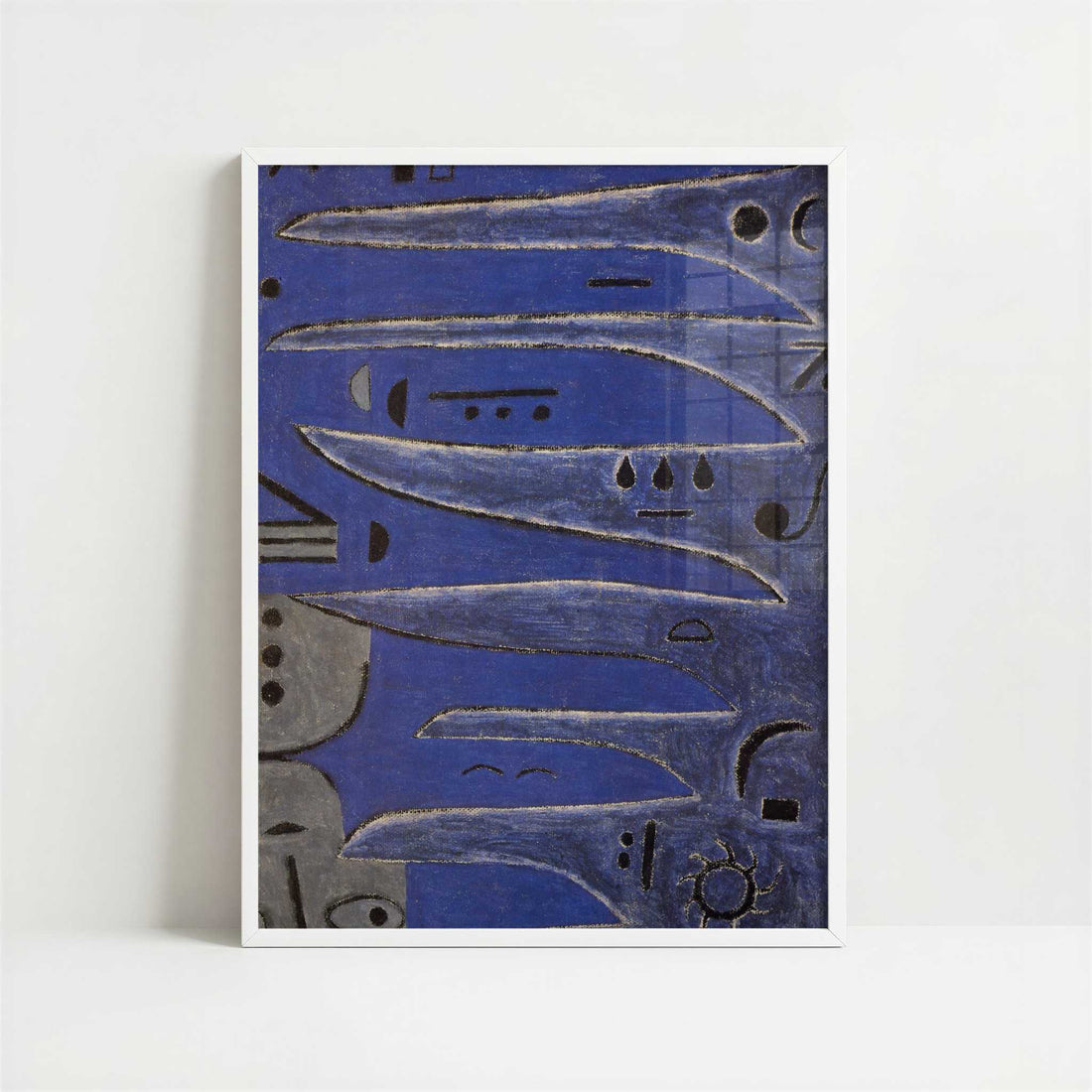 The Grey One & the Coast (1938) by Paul Klee – Art Print - Art print in white frame