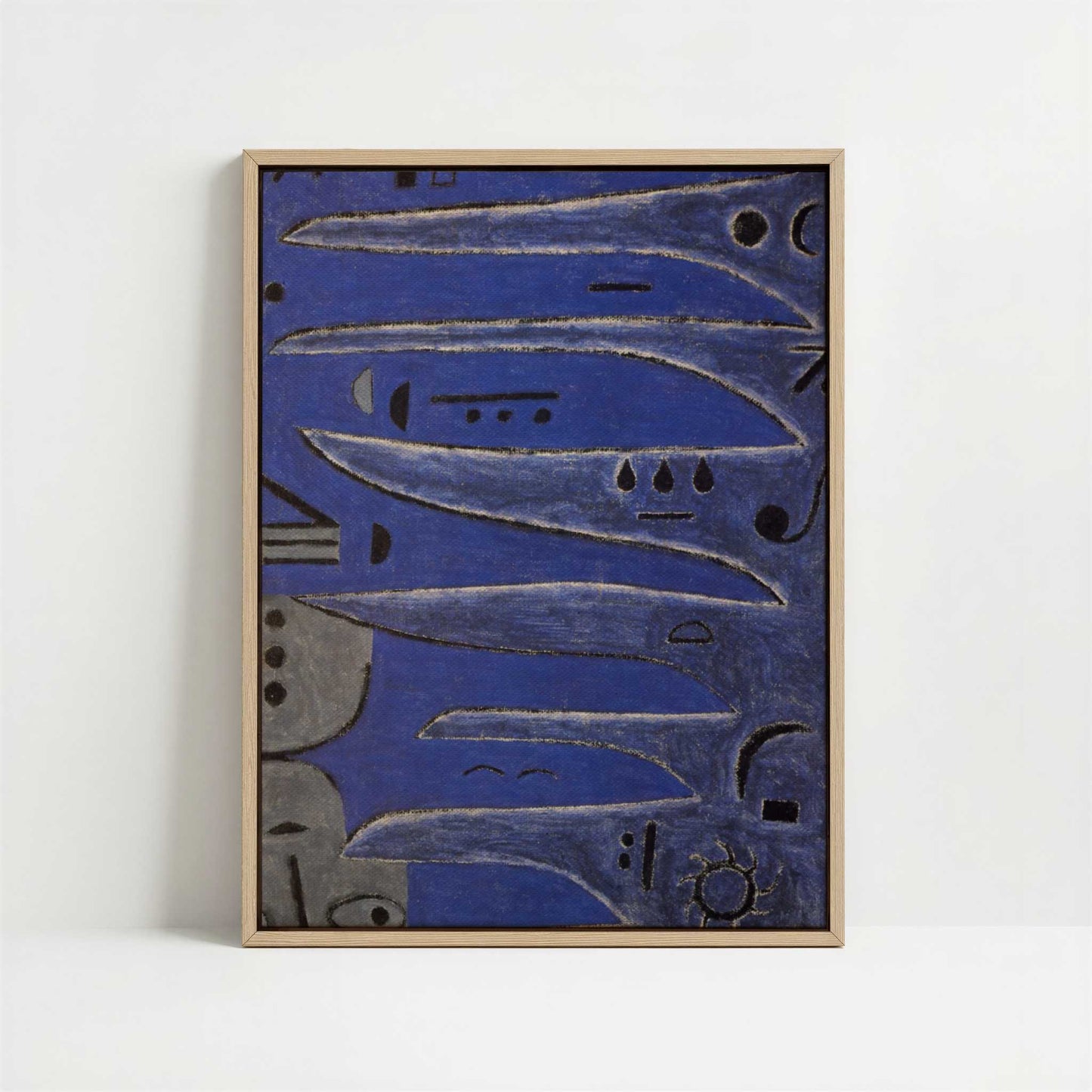 Framed Canvas - Framed canvas in oak color frame