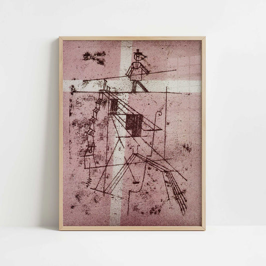The Tightrope Walker (1923) by Paul Klee – Art Print - Art print in oak frame