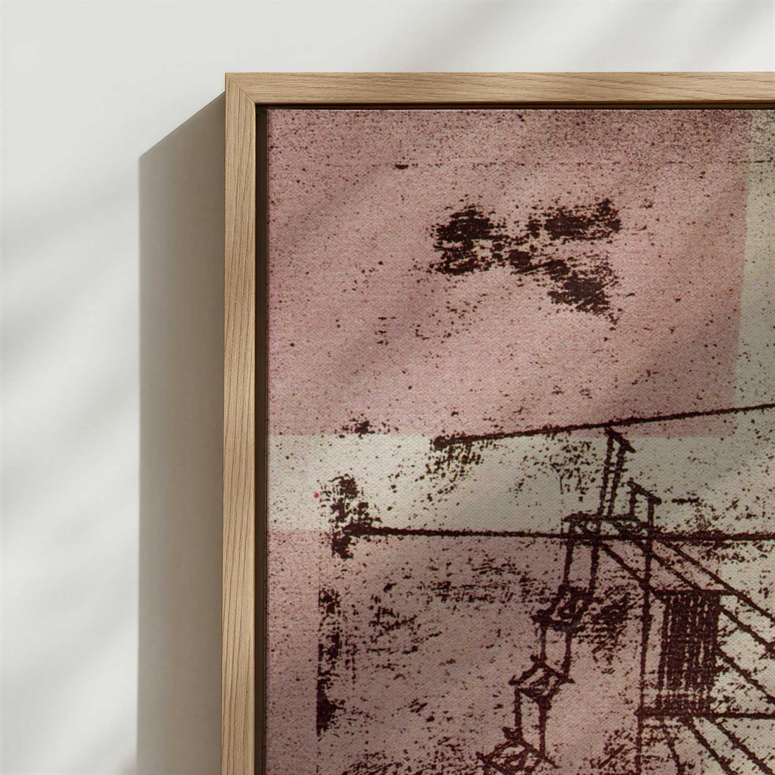 Framed Canvas - Close-up detail and texture of the framed canvas