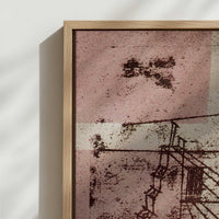 Framed Canvas - Close-up detail and texture of the framed canvas