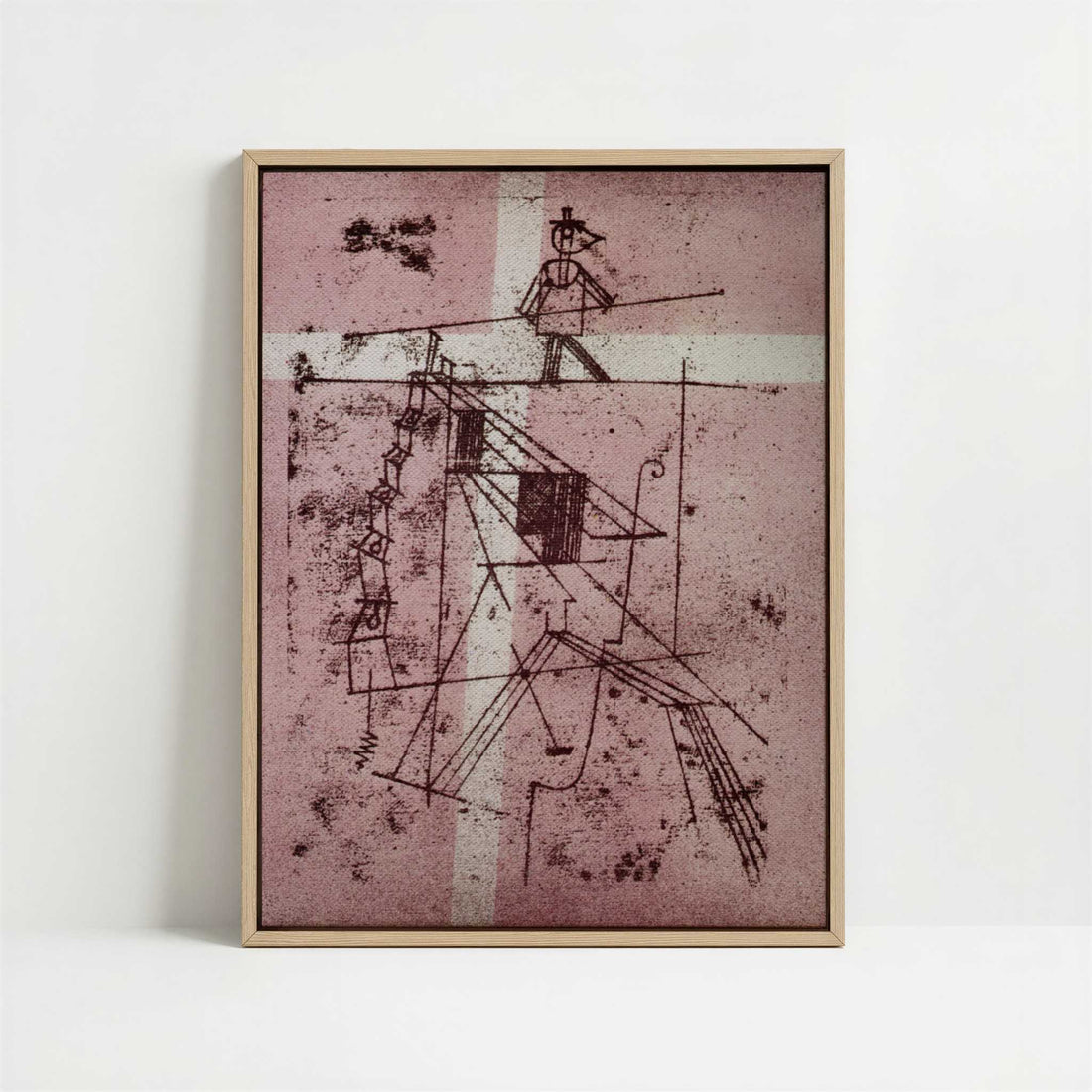 Framed Canvas - Framed canvas in oak color frame