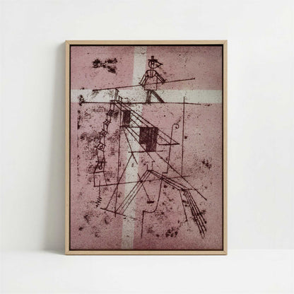 Framed Canvas - Framed canvas in oak color frame