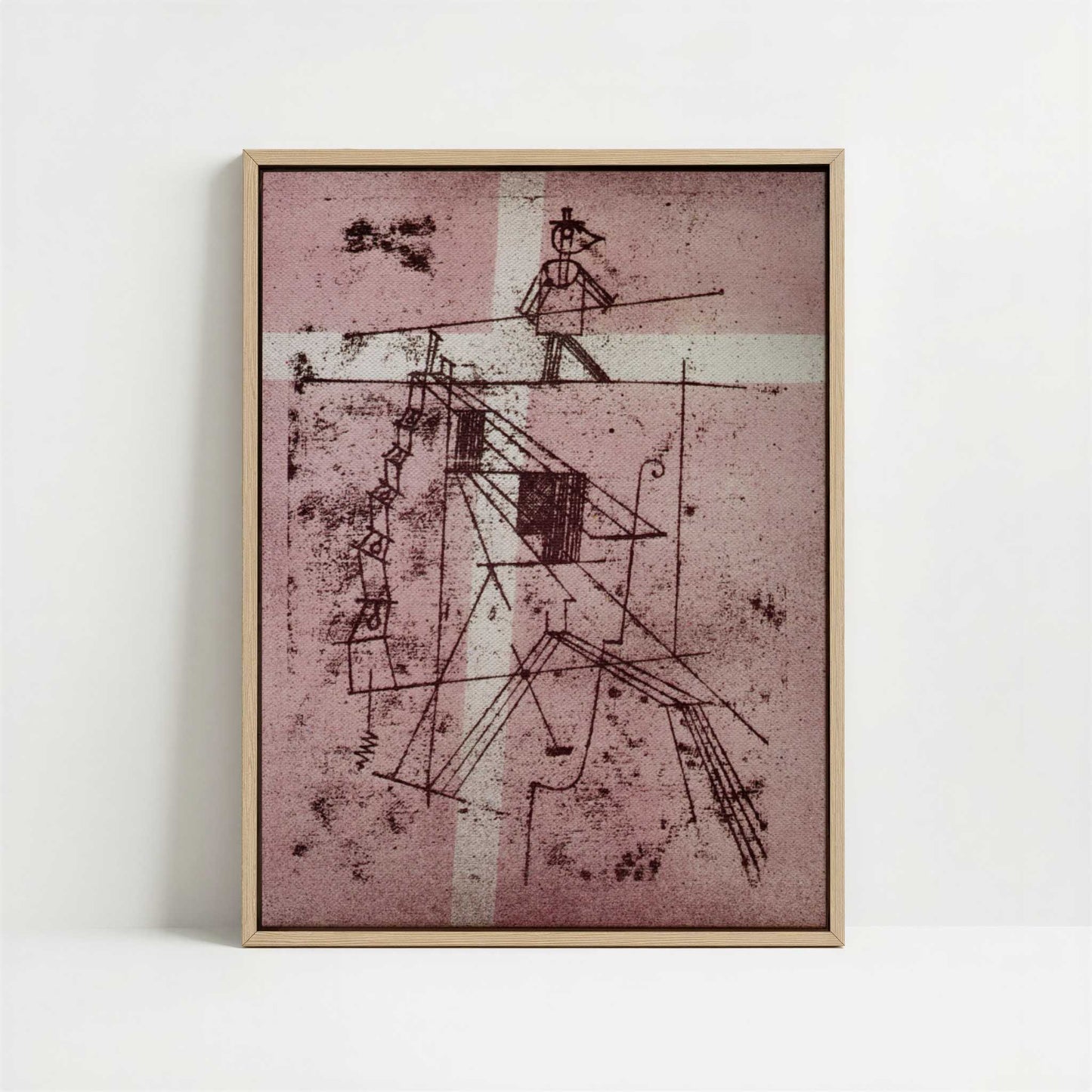Framed Canvas - Framed canvas in oak color frame