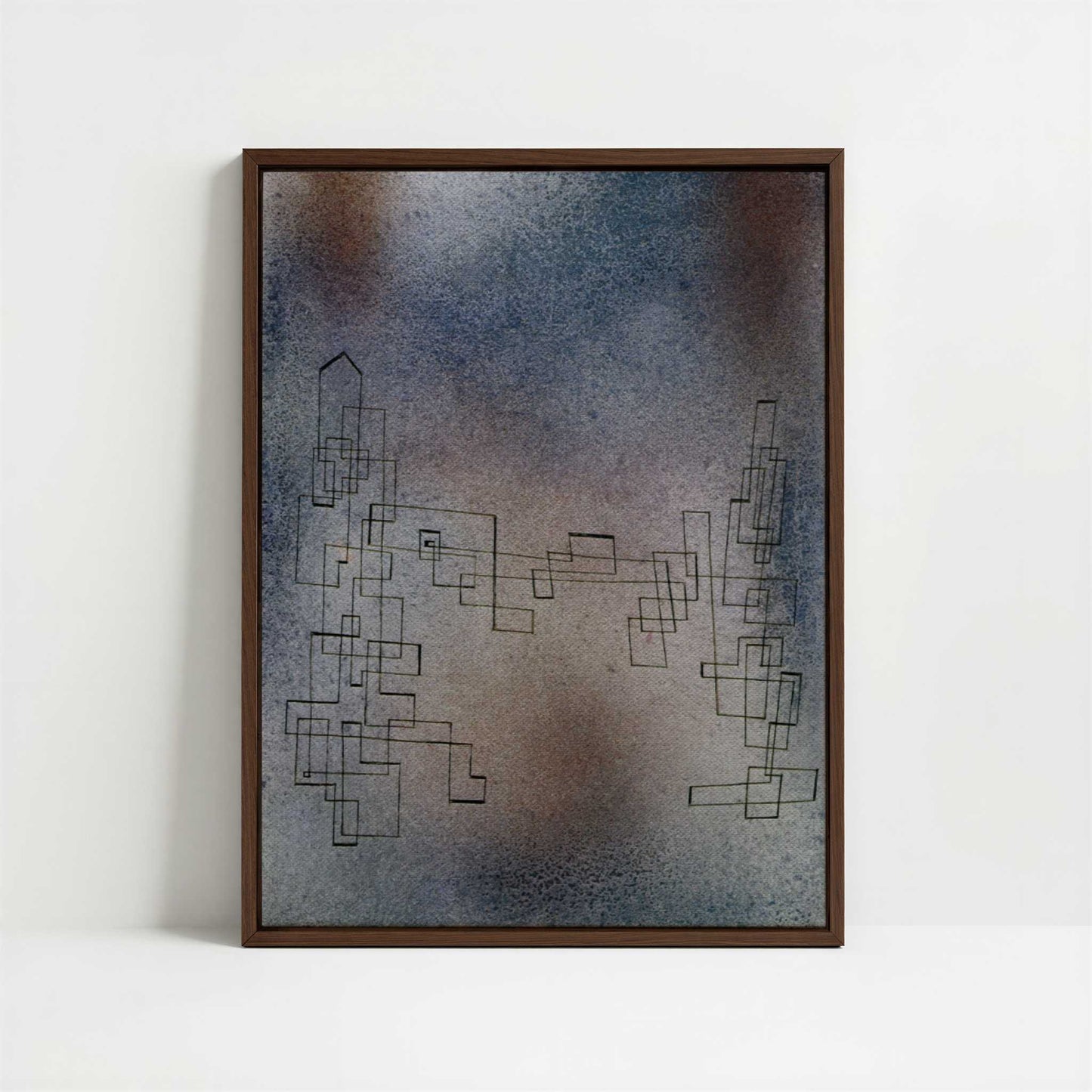 Framed Canvas - Framed canvas in dark wood color frame