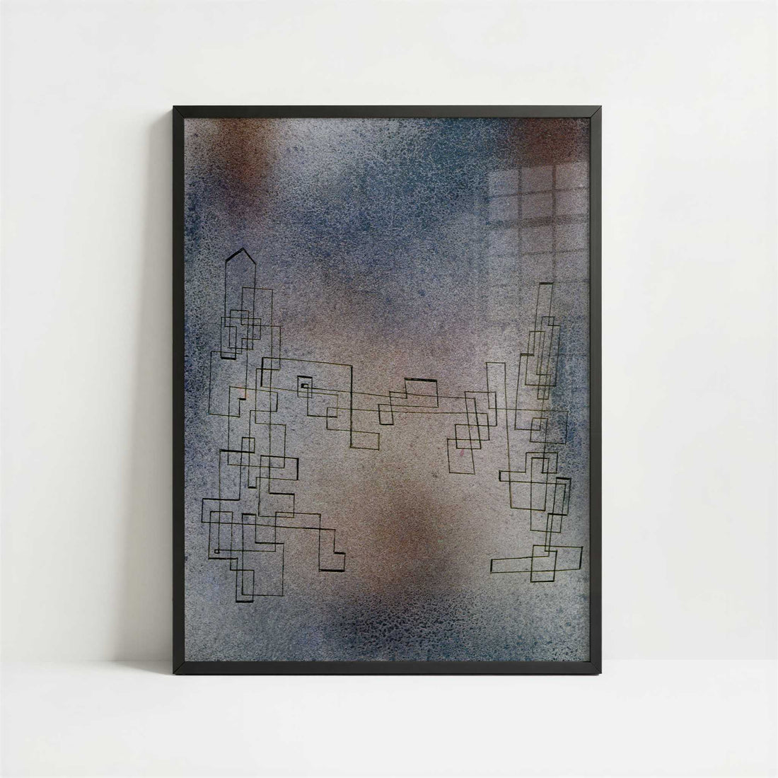 Threatening Snowstorm (1927) by Paul Klee – Art Print - Art print in black frame