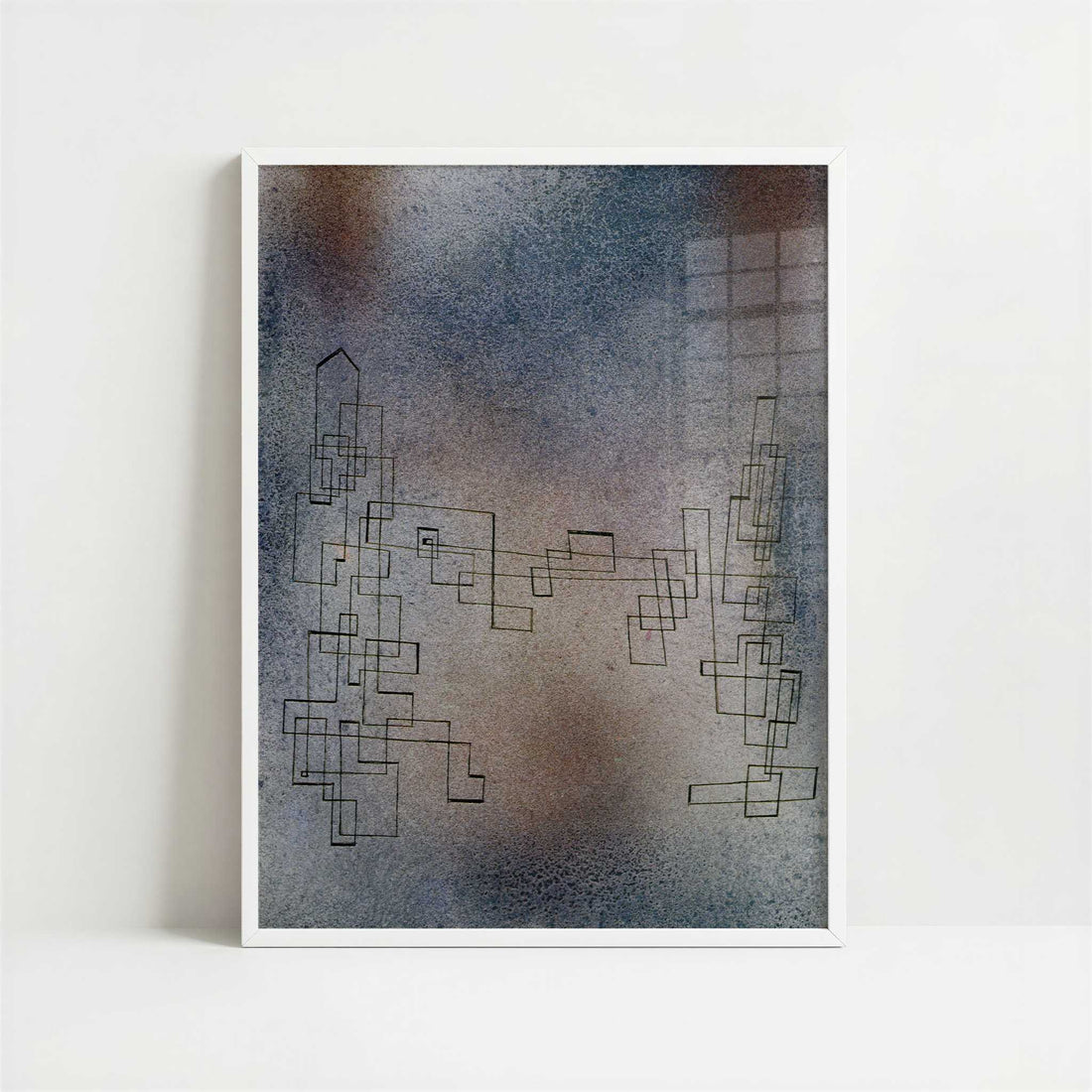 Threatening Snowstorm (1927) by Paul Klee – Art Print - Art print in white frame