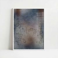 Threatening Snowstorm (1927) by Paul Klee – Art Print - Art print in white frame
