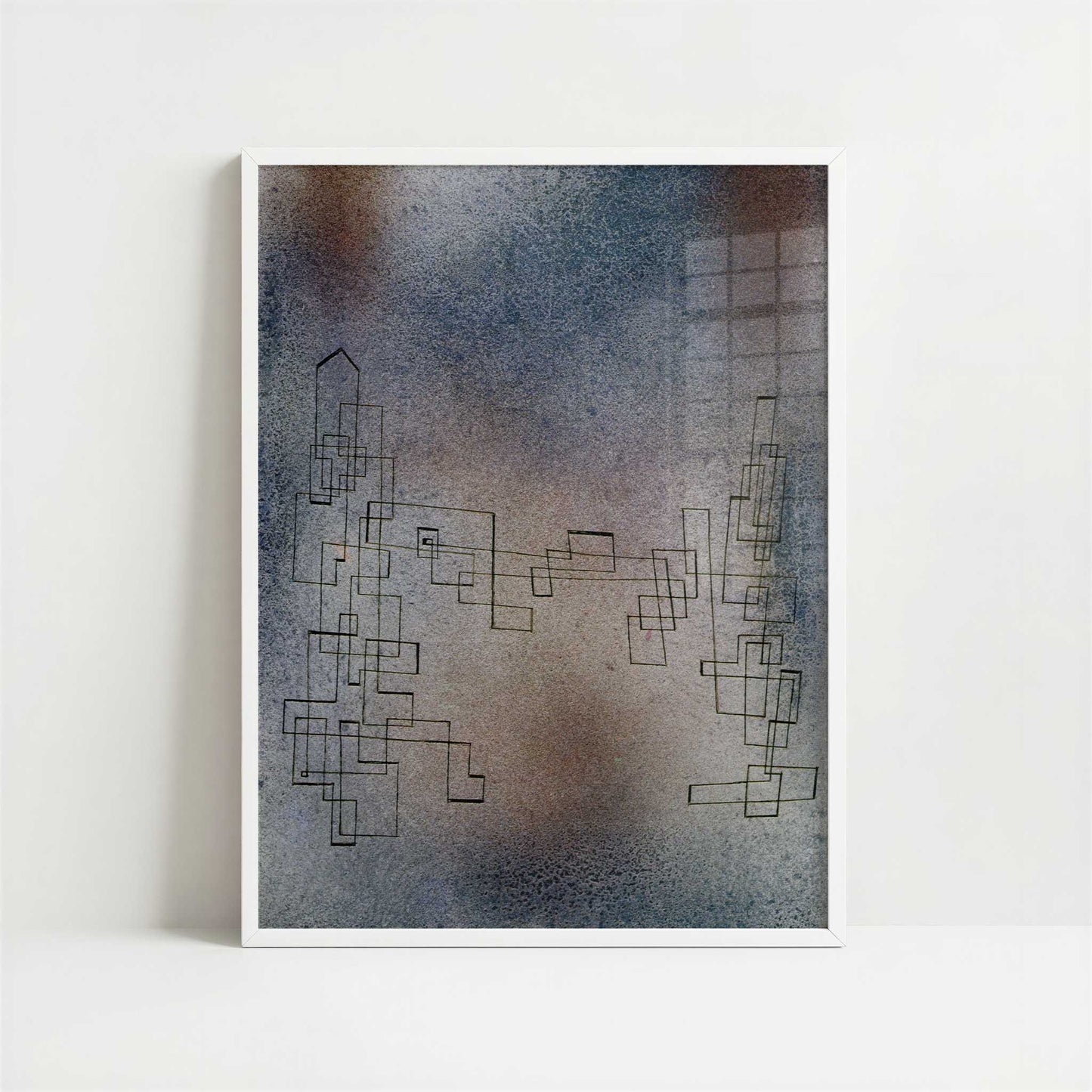 Threatening Snowstorm (1927) by Paul Klee – Art Print - Art print in white frame