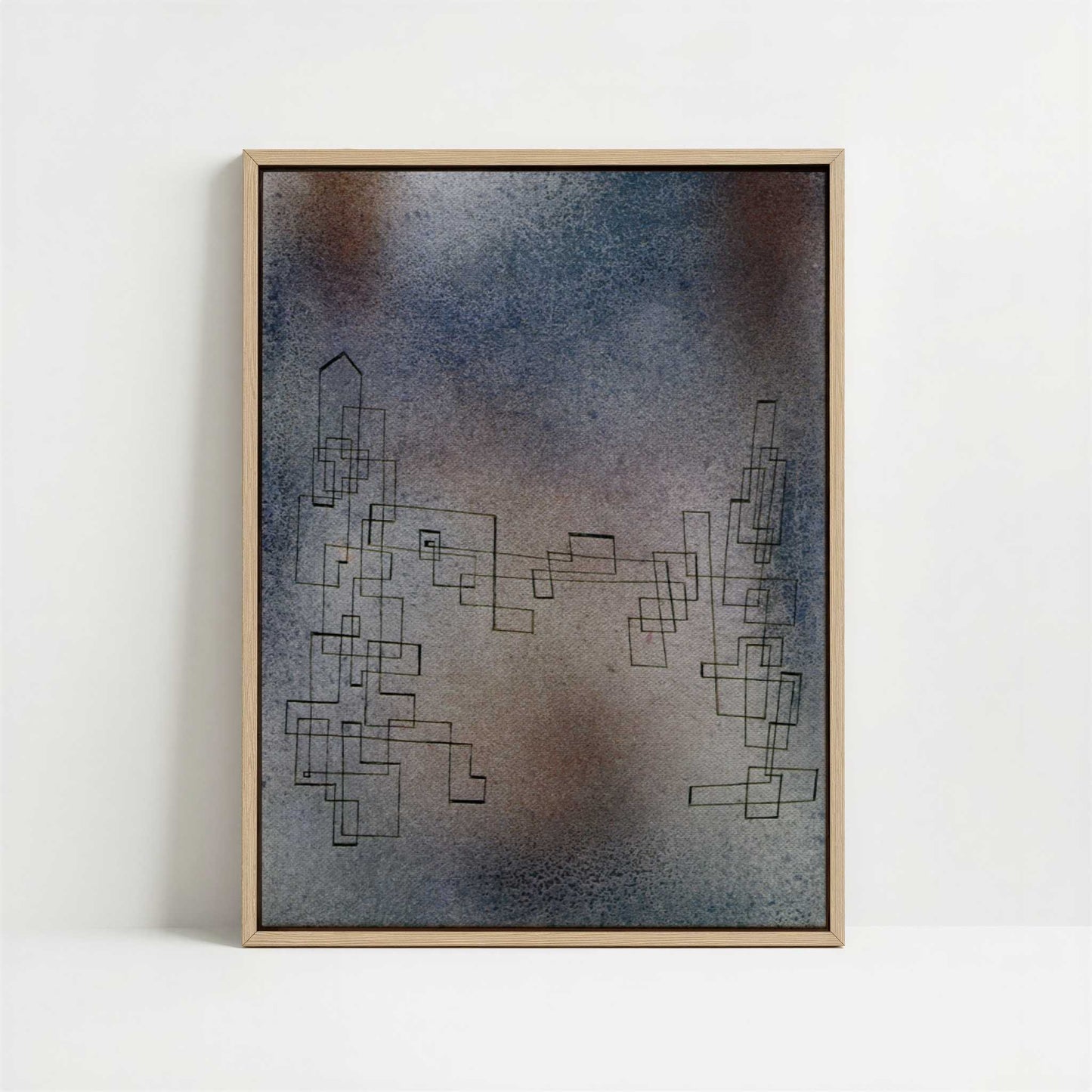 Framed Canvas - Framed canvas in oak color frame