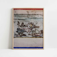 Travelling Birds (1921) by Paul Klee – Art Print - Art print in oak frame