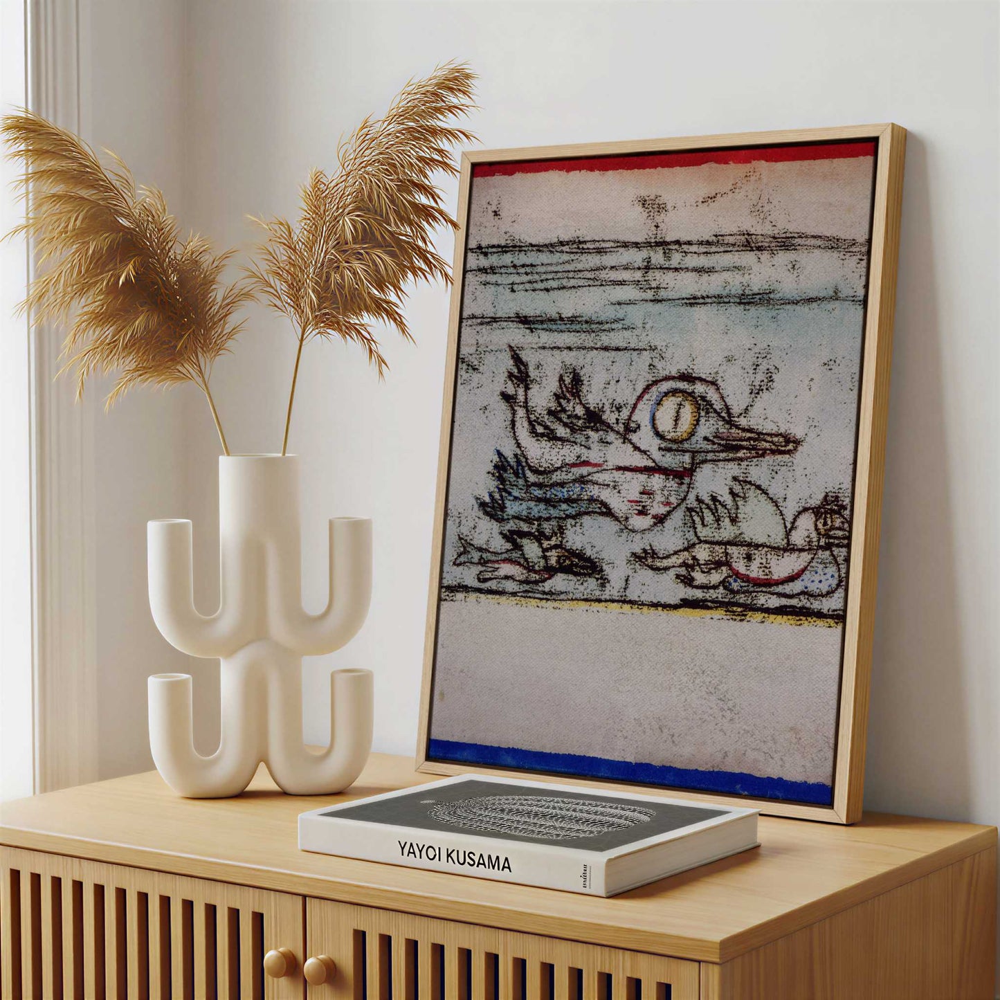 Framed Canvas - Framed canvas in a stylish interior setting