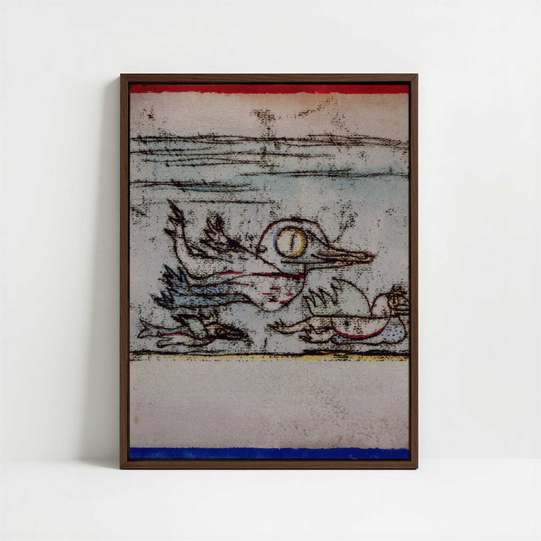 Framed Canvas - Framed canvas in dark wood color frame