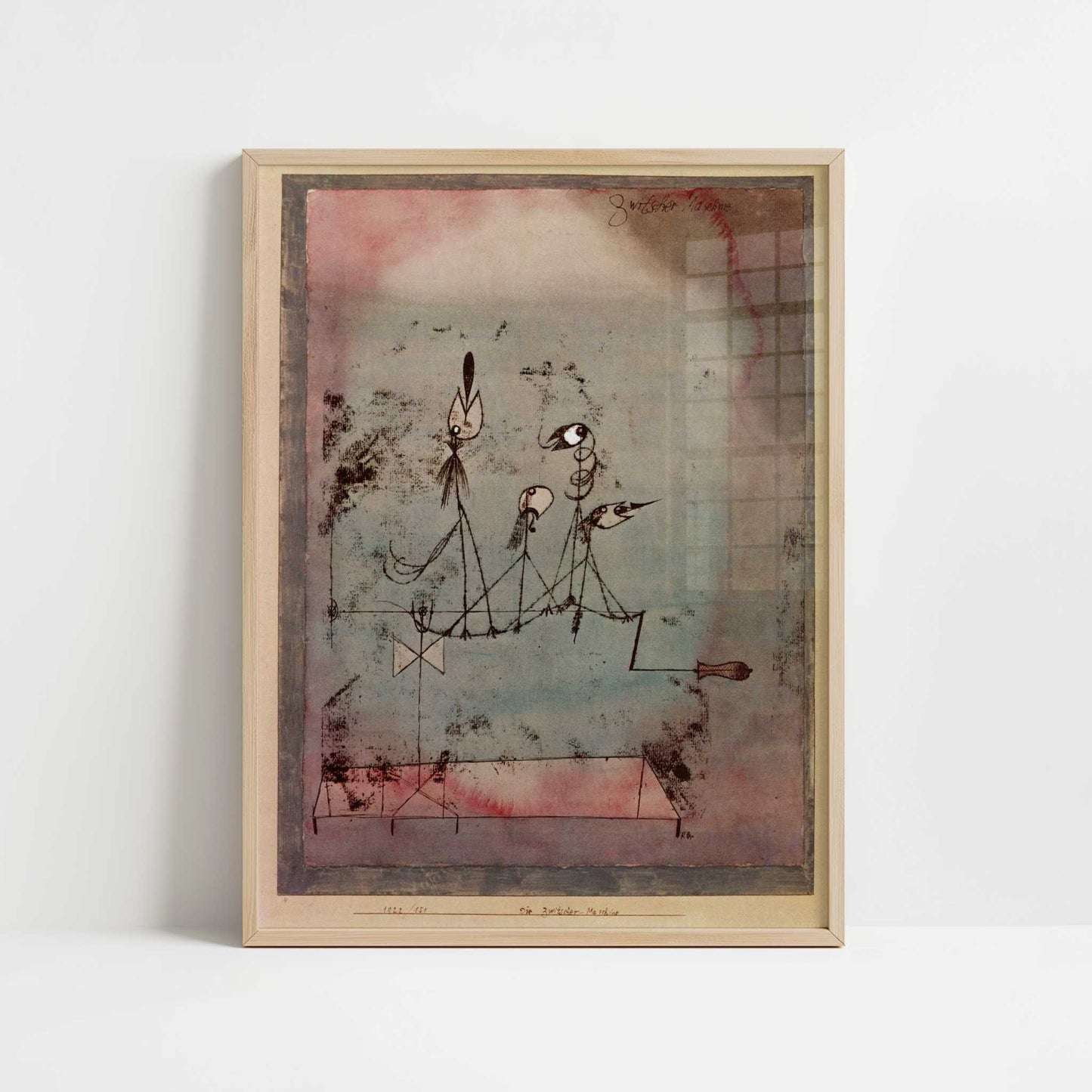 Twittering Machine (1922) by Paul Klee – Art Print - Art print in oak frame