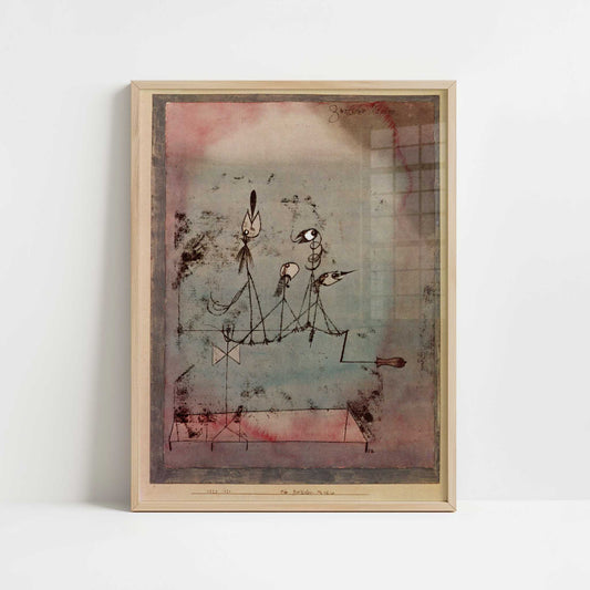 Twittering Machine (1922) by Paul Klee – Art Print - Art print in oak frame