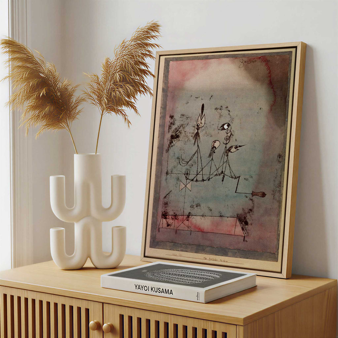 Framed Canvas - Framed canvas in a stylish interior setting
