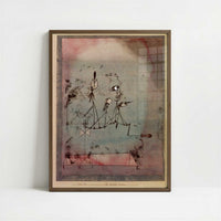 Twittering Machine (1922) by Paul Klee – Art Print - Art print in dark wood frame