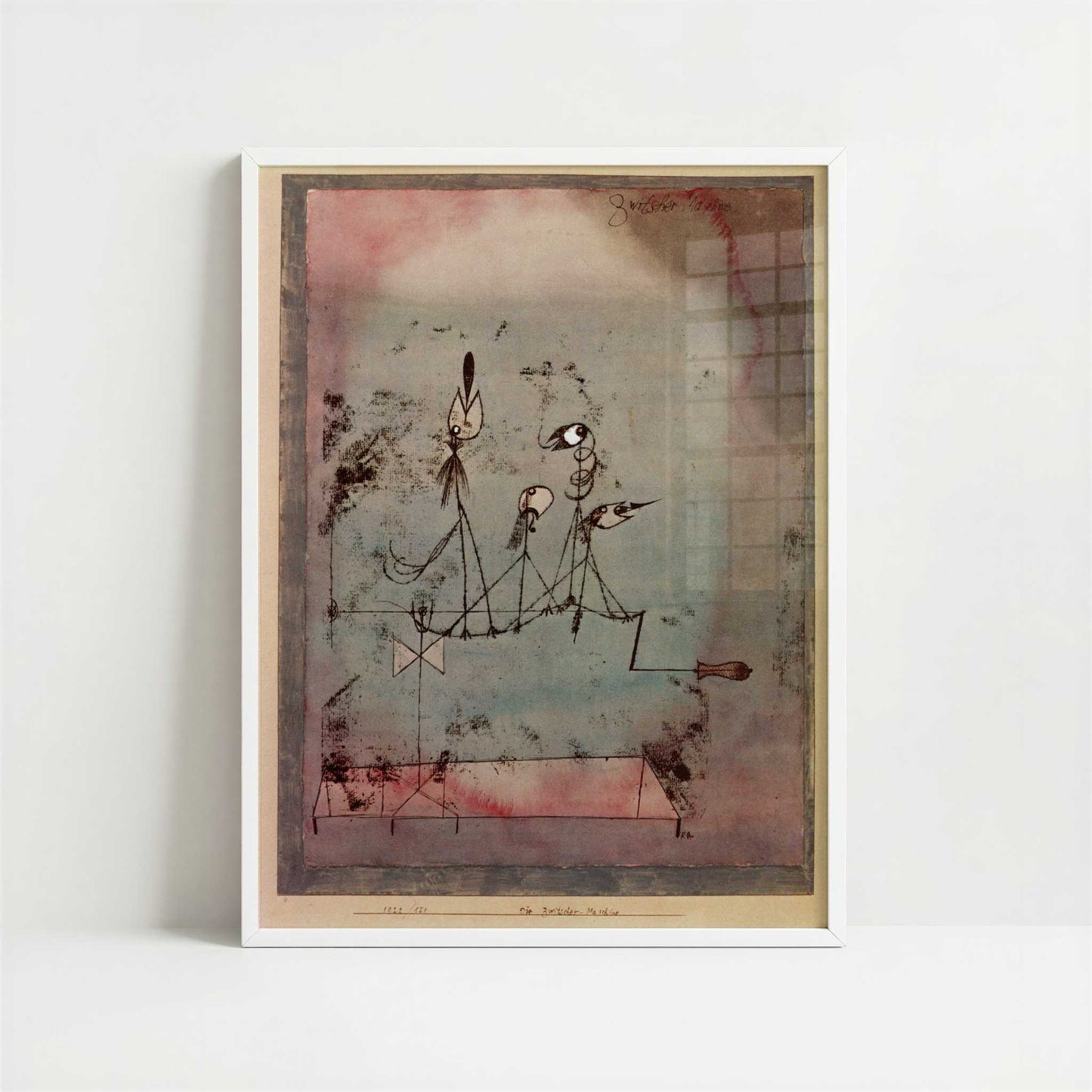 Twittering Machine (1922) by Paul Klee – Art Print - Art print in white frame
