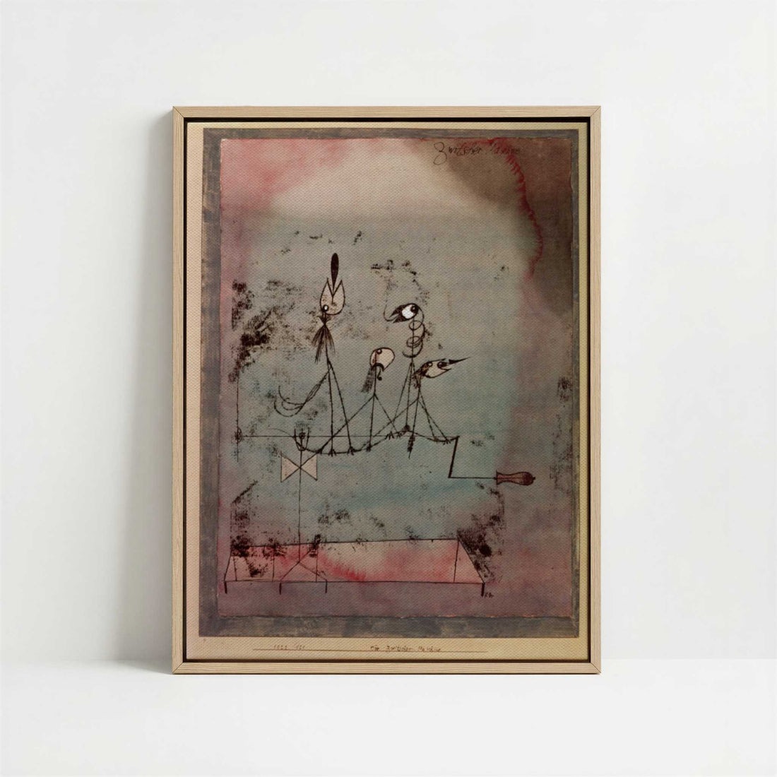 Framed Canvas - Framed canvas in oak color frame