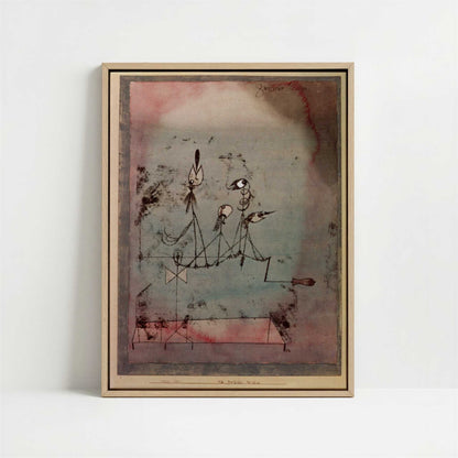 Framed Canvas - Framed canvas in oak color frame