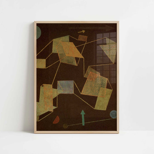 Uplift & Direction (1932) by Paul Klee – Art Print - Art print in oak frame