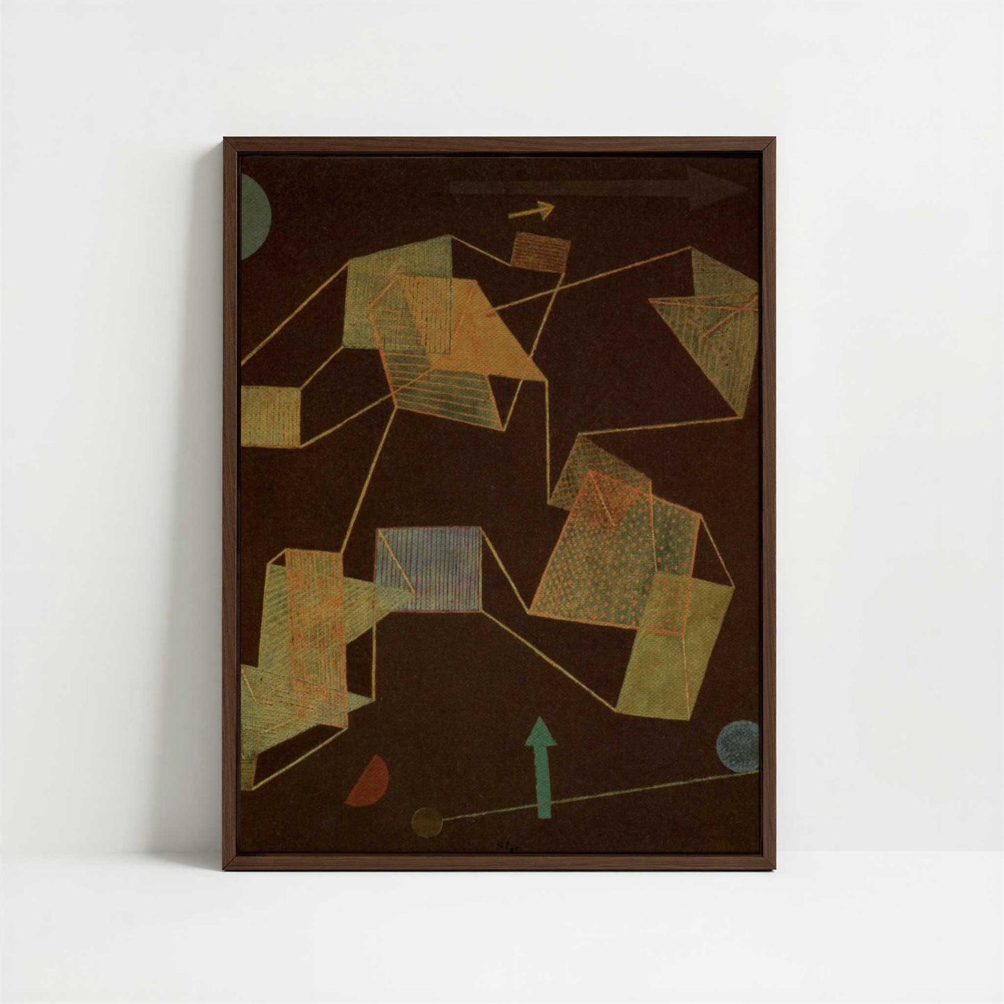Framed Canvas - Framed canvas in dark wood color frame