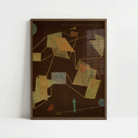 Uplift & Direction (1932) by Paul Klee – Art Print - Art print in dark wood frame