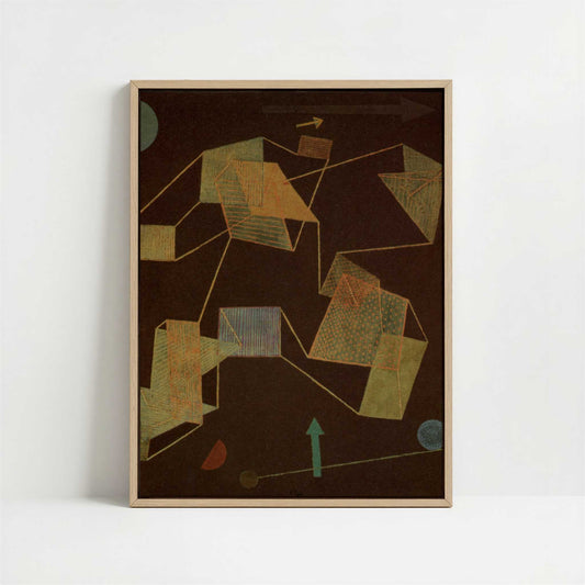 Framed Canvas - Framed canvas in oak color frame