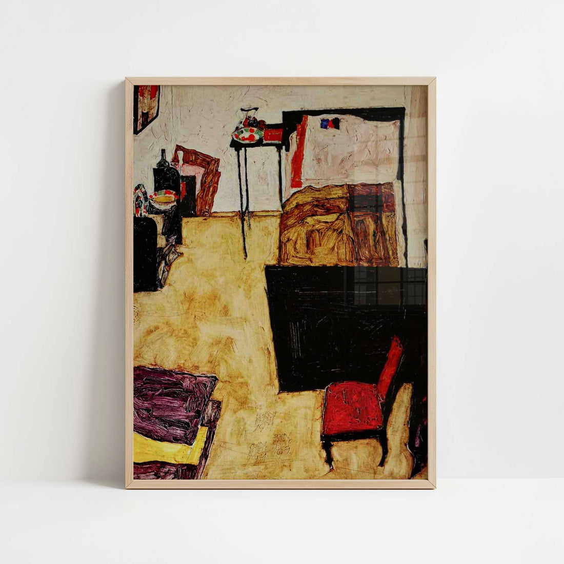 Villa R (1919) by Paul Klee – Art Print - Art print in oak frame