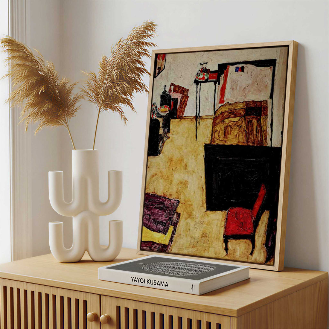 Framed Canvas - Framed canvas in a stylish interior setting