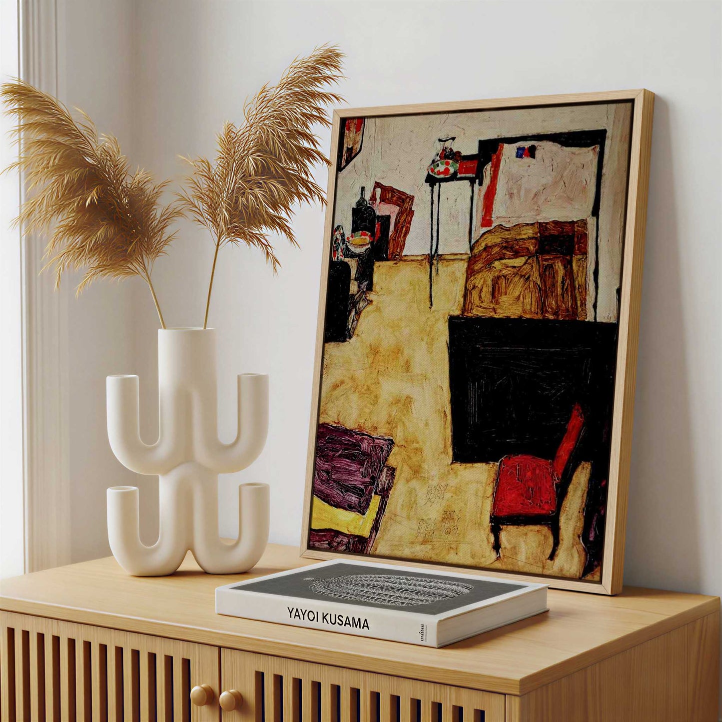 Framed Canvas - Framed canvas in a stylish interior setting